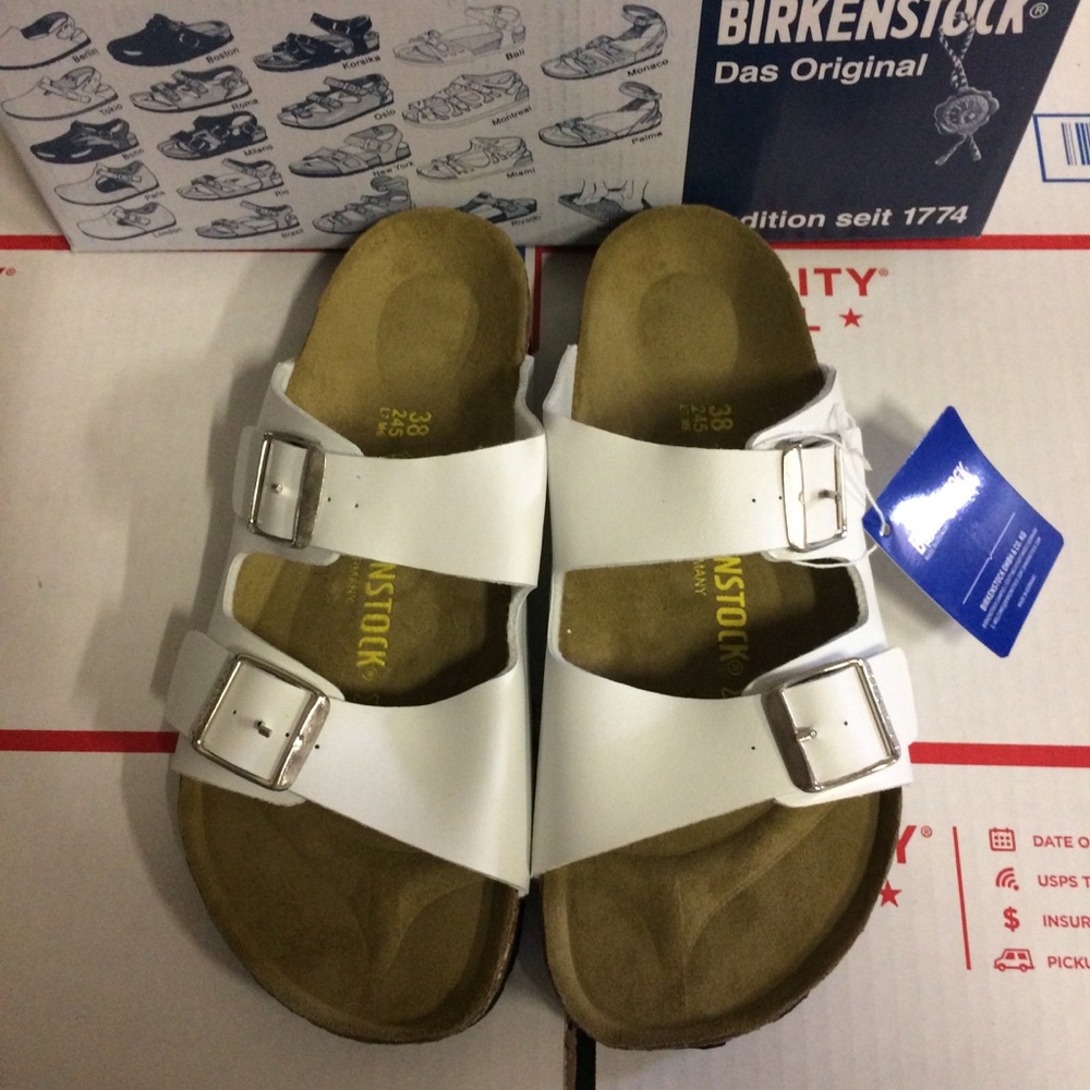 Birkenstock White Arizona Sandals